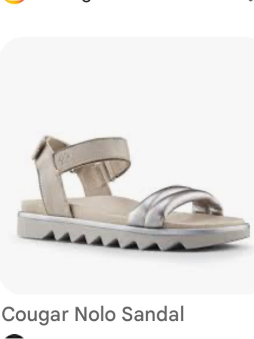 Cougar “ Nolo “ Women’s size 11 , genuine leather, Metallic Strap Sandals